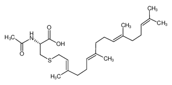 Picture of 2-acetamido-3-(3,7,11,15-tetramethylhexadeca-2,6,10,14-tetraenylsulfanyl)propanoic acid