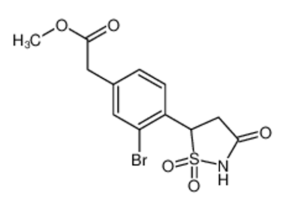 Picture of methyl 2-[3-bromo-4-(1,1,3-trioxo-1,2-thiazolidin-5-yl)phenyl]acetate