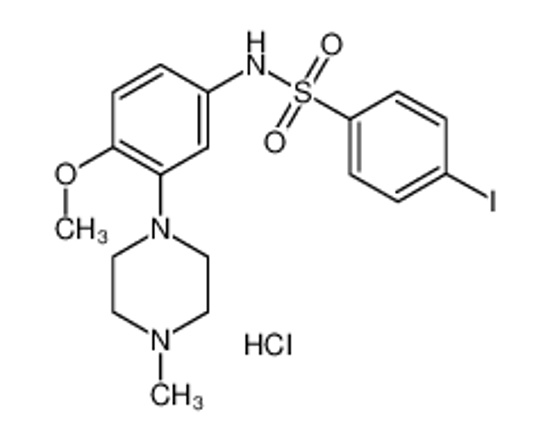 Picture of 4-iodo-N-[4-methoxy-3-(4-methylpiperazin-1-yl)phenyl]benzenesulfonamide,hydrochloride