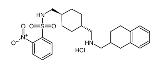 Picture of 2-nitro-N-[[4-[(1,2,3,4-tetrahydronaphthalen-2-ylmethylamino)methyl]cyclohexyl]methyl]benzenesulfonamide,hydrochloride