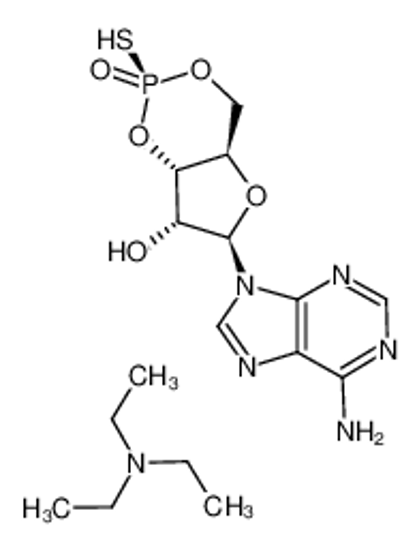 Picture of cAMPS-Rp, triethylammonium salt,(R)-Adenosine,cyclic3',5'-(hydrogenphosphorothioate)triethylammonium