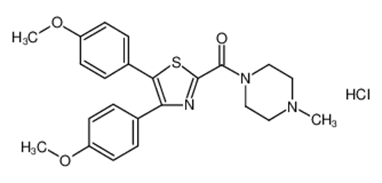 Picture of FR 122047 hydrochloride,1-[[4,5-bis(4-Methoxyphenyl)-2-thiazolyl]carbonyl]-4-methylpiperazinehydrochloride