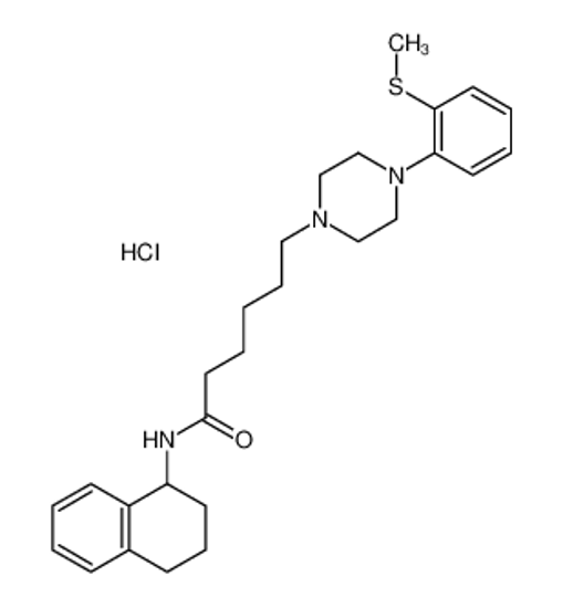 Picture of 6-[4-(2-methylsulfanylphenyl)piperazin-1-yl]-N-(1,2,3,4-tetrahydronaphthalen-1-yl)hexanamide,hydrochloride