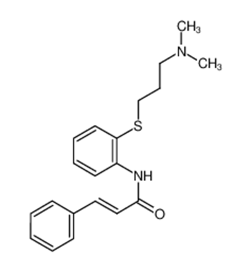 Picture of Cinanserin hydrochloride,N-[2-[[3-(Dimethylamino)propyl]thio]phenyl]-3-phenyl-2-propenamidehydrochloride