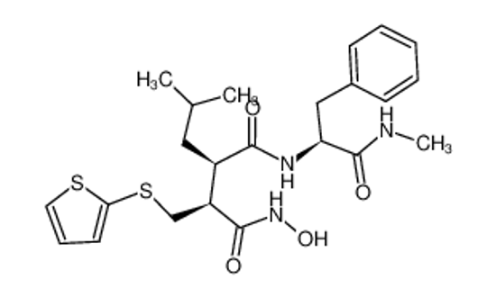 Picture of (2S,3R)-N-hydroxy-N'-[(2S)-1-(methylamino)-1-oxo-3-phenylpropan-2-yl]-3-(2-methylpropyl)-2-(thiophen-2-ylsulfanylmethyl)butanediamide