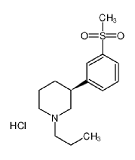 Picture of (3S)-3-(3-methylsulfonylphenyl)-1-propylpiperidine,hydrochloride