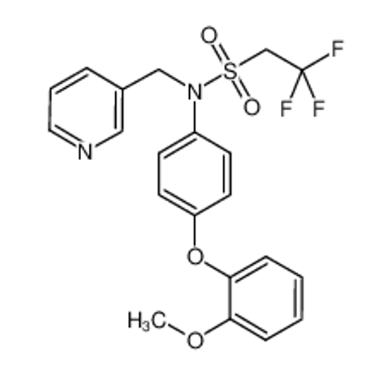 Picture of 2,2,2-trifluoro-N-[4-(2-methoxyphenoxy)phenyl]-N-(pyridin-3-ylmethyl)ethanesulfonamide
