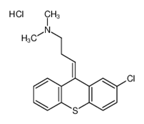 Picture of 2-Chloro-9-(3-dimethylaminopropylidene)thioxanthene hydrochloride