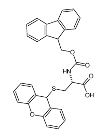 Picture of (2R)-2-(9H-fluoren-9-ylmethoxycarbonylamino)-3-(9H-xanthen-9-ylsulfanyl)propanoic acid