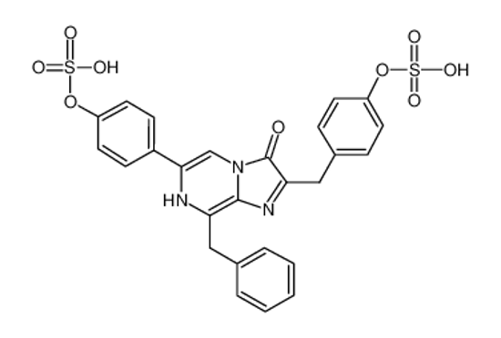 Picture of [4-[[8-benzyl-3-oxo-6-(4-sulfooxyphenyl)-7H-imidazo[1,2-a]pyrazin-2-yl]methyl]phenyl] hydrogen sulfate