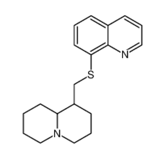 Picture of 8-(2,3,4,6,7,8,9,9a-octahydro-1H-quinolizin-1-ylmethylsulfanyl)quinoline