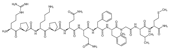 Picture of ARG-PRO-LYS-PRO-GLN-GLN-PHE-PHE-SAR-LEU-MET-NH2