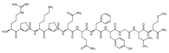 Picture of ARG-PRO-LYS-PRO-GLN-GLN-PHE-TYR-GLY-LEU-MET-NH2