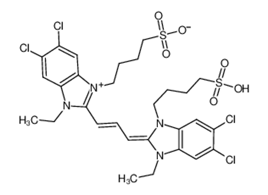 Изображение 4-[5,6-dichloro-2-[3-[5,6-dichloro-1-ethyl-3-(4-sulfobutyl)benzimidazol-2-ylidene]prop-1-enyl]-3-ethylbenzimidazol-1-ium-1-yl]butane-1-sulfonate