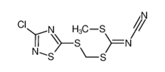 Picture of [(3-chloro-1,2,4-thiadiazol-5-yl)sulfanylmethylsulfanyl-methylsulfanylmethylidene]cyanamide