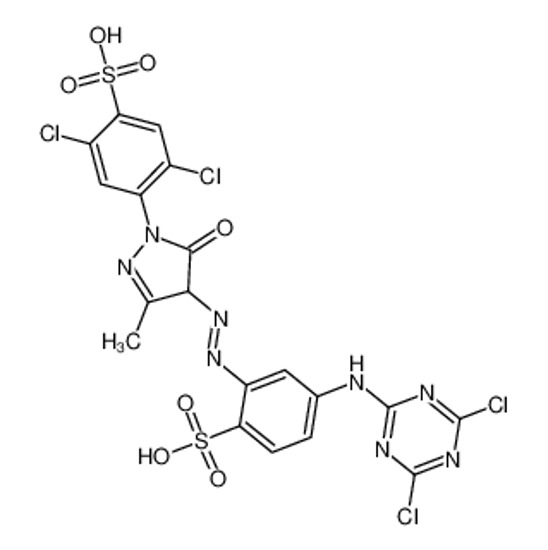 Picture of 2,5-dichloro-4-[4-[[5-[(4,6-dichloro-1,3,5-triazin-2-yl)amino]-2-sulphophenyl]azo]-4,5-dihydro-3-methyl-5-oxo-1H-pyrazol-1-yl]benzenesulphonic acid