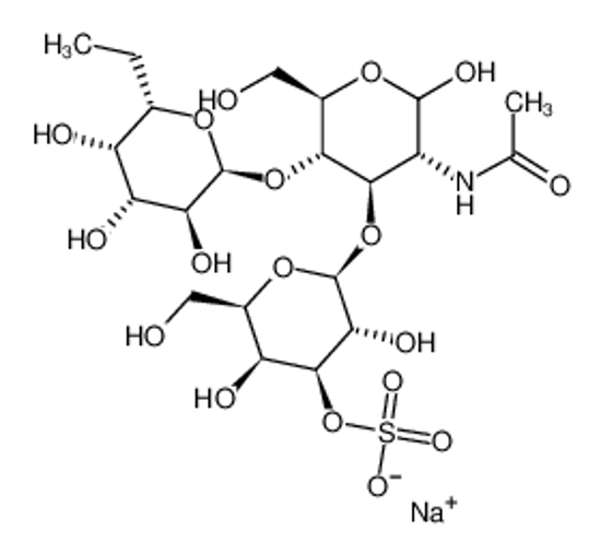 Picture of [(2R,3R,4S,5S,6R)-2-[(2R,3R,4R,5S,6R)-3-acetamido-2-hydroxy-6-(hydroxymethyl)-5-[(2S,3S,4R,5S,6S)-3,4,5-trihydroxy-6-methyloxan-2-yl]oxyoxan-4-yl]oxy-3,5-dihydroxy-6-(hydroxymethyl)oxan-4-yl] hydrogen sulfate