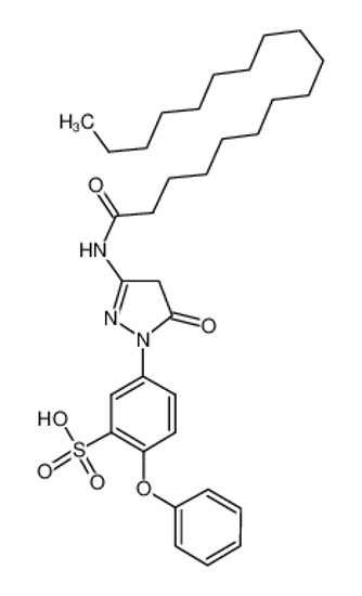 Picture of 5-[3-(octadecanoylamino)-5-oxo-4H-pyrazol-1-yl]-2-phenoxybenzenesulfonic acid