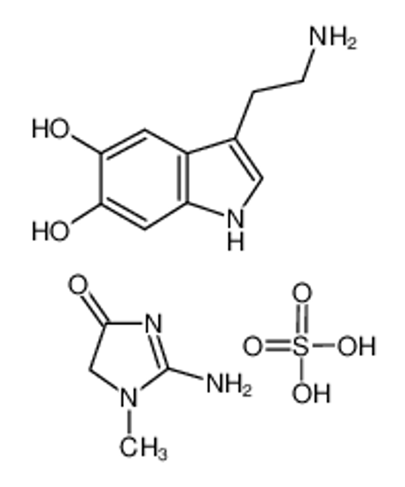 Imagem de 2-(5,6-dihydroxy-1H-indol-3-yl)ethylazanium,(3-methyl-5-oxo-4H-imidazol-2-yl)azanium,sulfate