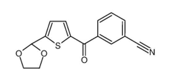 Picture of 3-[5-(1,3-dioxolan-2-yl)thiophene-2-carbonyl]benzonitrile
