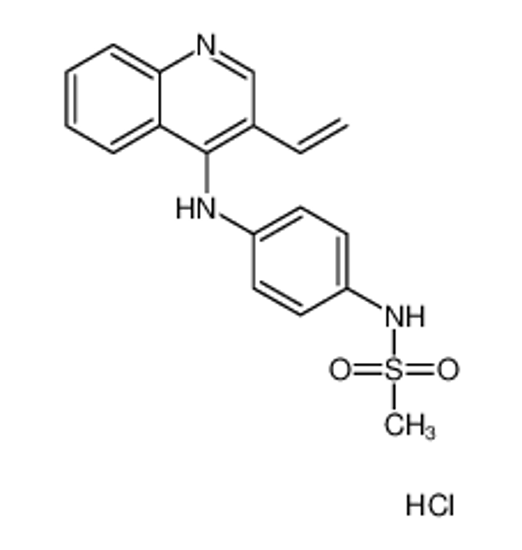 Picture of N-[4-[(3-ethenylquinolin-4-yl)amino]phenyl]methanesulfonamide,hydrochloride