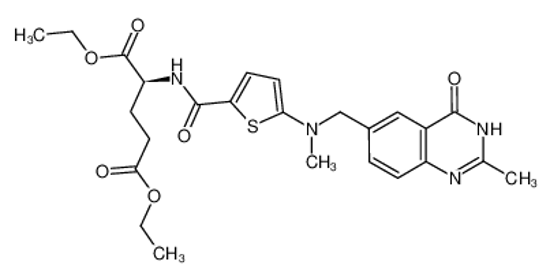 Picture of Diethyl N-[5-[N-[(3,4-dihydro-2-methyl-4-oxo-6-quinazolinyl)methyl]-N-methylamino]-2-thenoyl]-L-glutamate