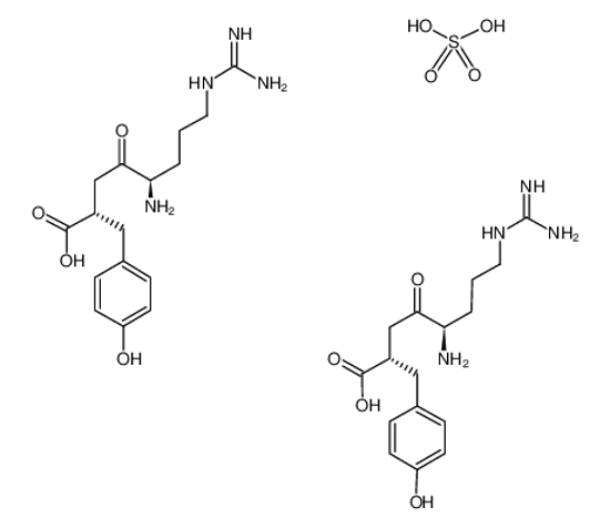 Picture of (2R,5S)-5-AMINO-8-GUANIDINO-4-OXO-2-P-HYDROXYPHENYLMETHYLOCTANOIC ACID HEMISULFATE MONOHYDRATE