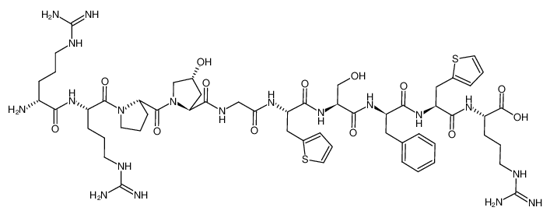 Picture of (D-ARG0,HYP3,β-(2-THIENYL)-ALA5,8,D-PHE7)-BRADYKININ