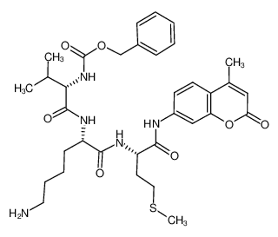 Imagem de benzyl N-[1-[[6-amino-1-[[1-[(4-methyl-2-oxochromen-7-yl)amino]-4-methylsulfanyl-1-oxobutan-2-yl]amino]-1-oxohexan-2-yl]amino]-3-methyl-1-oxobutan-2-yl]carbamate
