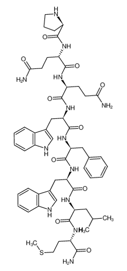 Picture of D-PRO-GLN-GLN-D-TRP-PHE-D-TRP-LEU-MET-NH2