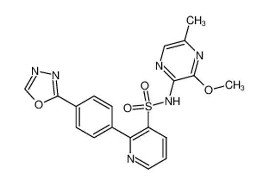 Picture of N-(3-methoxy-5-methylpyrazin-2-yl)-2-[4-(1,3,4-oxadiazol-2-yl)phenyl]pyridine-3-sulfonamide