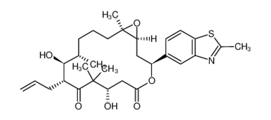 Picture of (1S,3S,7S,10R,11S,12S,16R)-7,11-dihydroxy-8,8,12,16-tetramethyl-3-(2-methyl-1,3-benzothiazol-5-yl)-10-prop-2-enyl-4,17-dioxabicyclo[14.1.0]heptadecane-5,9-dione