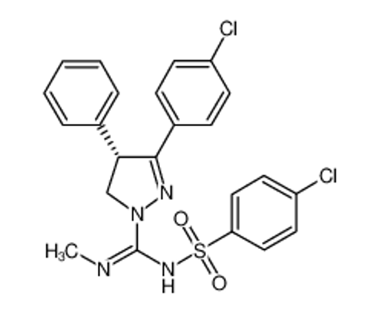 Изображение (4S)-5-(4-chlorophenyl)-N-(4-chlorophenyl)sulfonyl-N'-methyl-4-phenyl-3,4-dihydropyrazole-2-carboximidamide