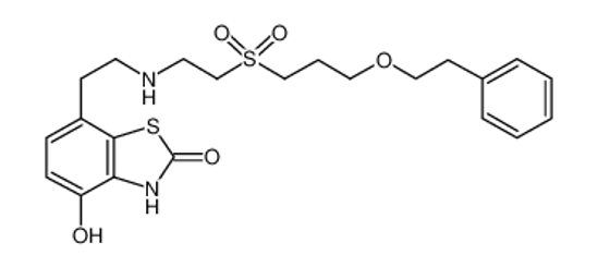 Imagem de 4-hydroxy-7-[2-[2-[3-(2-phenylethoxy)propylsulfonyl]ethylamino]ethyl]-3H-1,3-benzothiazol-2-one