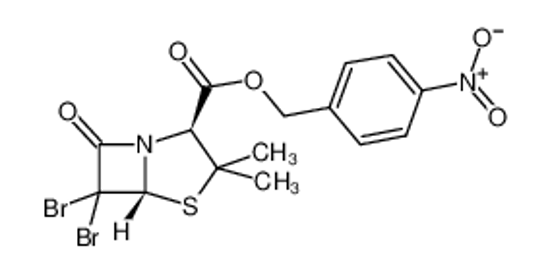 Picture of (4-nitrophenyl)methyl 6,6-dibromo-3,3-dimethyl-7-oxo-4-thia-1-azabicyclo[3.2.0]heptane-2-carboxylate