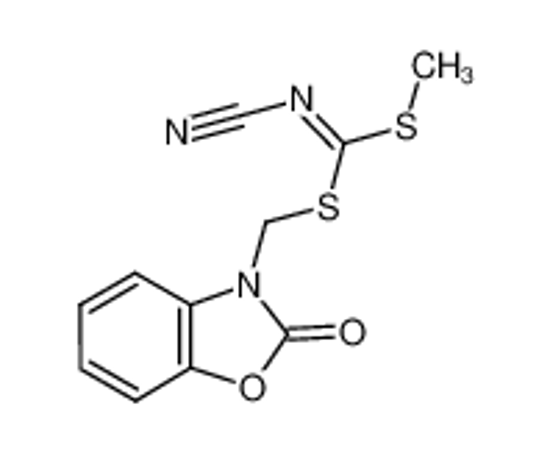 Picture of [methylsulfanyl-[(2-oxo-1,3-benzoxazol-3-yl)methylsulfanyl]methylidene]cyanamide