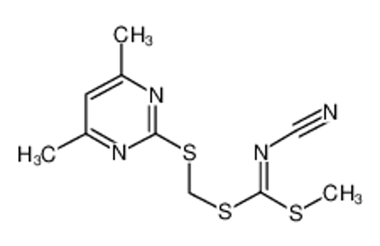 Picture of [(4,6-dimethylpyrimidin-2-yl)sulfanylmethylsulfanyl-methylsulfanylmethylidene]cyanamide