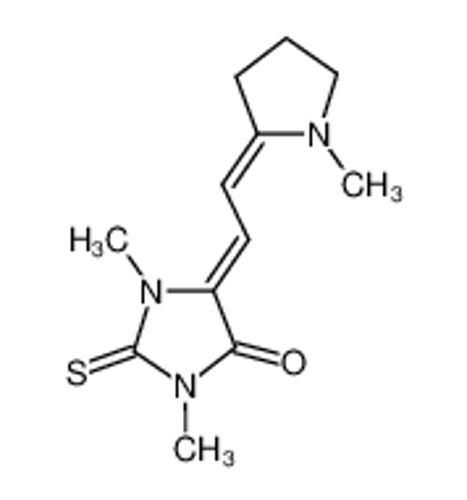 Picture of 1,3-DIMETHYL-5-[(1-METHYL-2-PYRROLIDINYLIDENE)ETHYLIDENE]-2-THIOXO-4-IMIDAZOLIDINONE