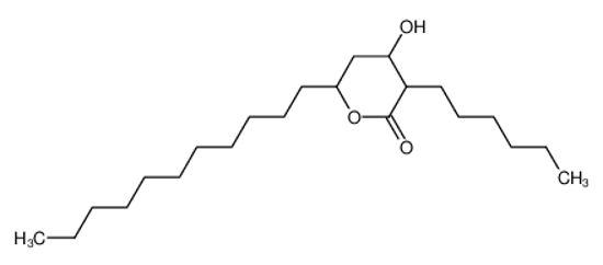 Picture of (3S,4S,6R)-3-hexyl-4-hydroxy-6-undecyloxan-2-one