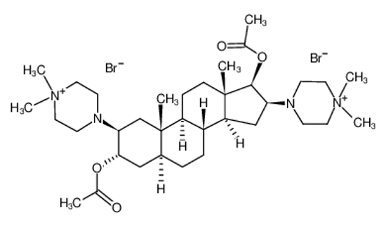 Picture of 4,4'-((2beta,3alpha,5alpha,16beta,17beta)-3,17-Bis(acetyloxy)androstane-2,16-diyl)bis(1,1-dimethyl-piperazinium) dibromide
