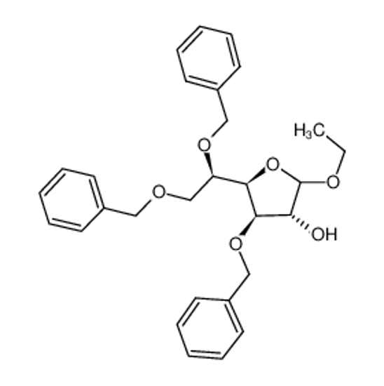 Imagem de (3R,4R,5R)-5-[1,2-bis(phenylmethoxy)ethyl]-2-ethoxy-4-phenylmethoxyoxolan-3-ol