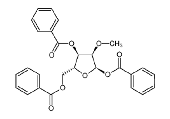 Picture of [(2R,3R,4R,5R)-3,5-dibenzoyloxy-4-methoxyoxolan-2-yl]methyl benzoate