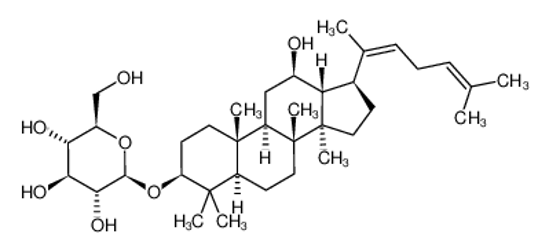 Изображение (2R,3S,4S,5R,6R)-2-(hydroxymethyl)-6-[[(8R,10R,12S,13R,14S,17S)-12-hydroxy-4,4,8,10,14-pentamethyl-17-[(2Z)-6-methylhepta-2,5-dien-2-yl]-2,3,5,6,7,9,11,12,13,15,16,17-dodecahydro-1H-cyclopenta[a]phenanthren-3-yl]oxy]oxane-3,4,5-triol