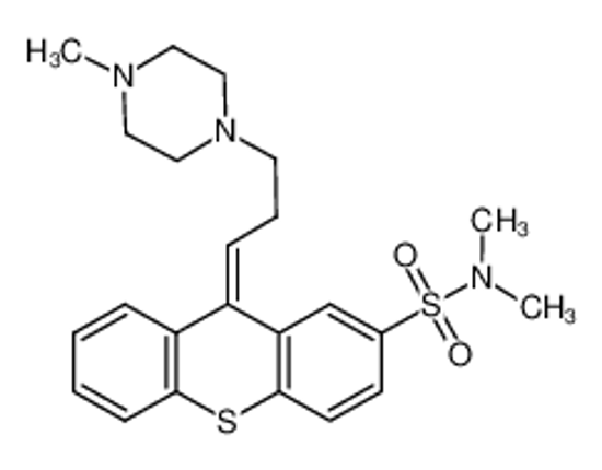 Picture of cis-Thiothixene N,N-Dimethyl-9-[3-(4-methyl-1-piperazinyl)propylidene]thioxanthene-2-sulfonamide