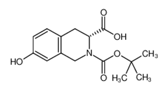 Picture of (3R)-7-hydroxy-2-[(2-methylpropan-2-yl)oxycarbonyl]-3,4-dihydro-1H-isoquinoline-3-carboxylic acid