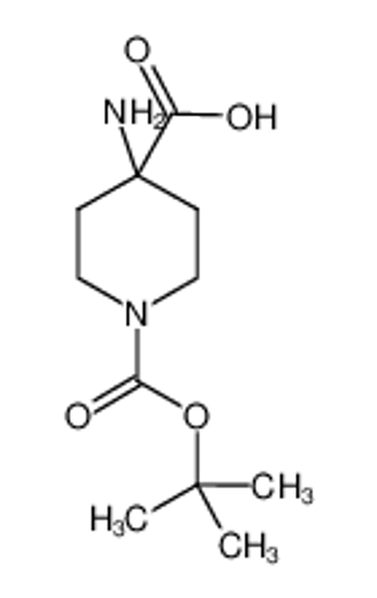 Изображение 4-amino-1-[(2-methylpropan-2-yl)oxycarbonyl]piperidine-4-carboxylic acid