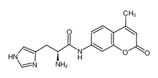Picture of (2S)-2-amino-3-(1H-imidazol-5-yl)-N-(4-methyl-2-oxochromen-7-yl)propanamide
