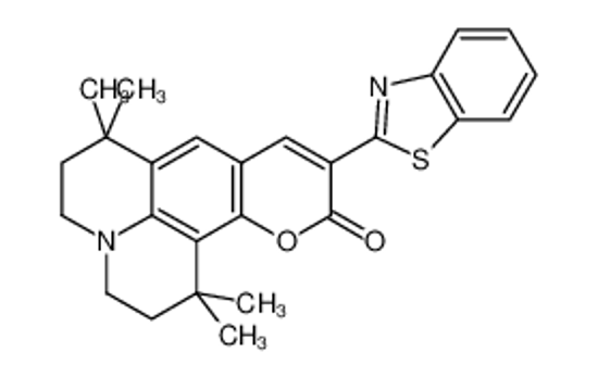 Picture of 10-(2-Benzothiazolyl)-2,3,6,7-tetrahydro-1,1,7,7-tetramethyl-1H,5H,11H-(1)benzopyropyrano(6,7-8-I,j)quinolizin-11-one