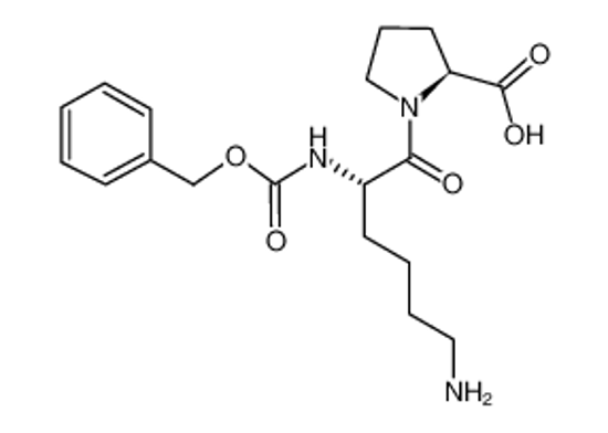Picture of (2S)-1-[(2S)-6-amino-2-(phenylmethoxycarbonylamino)hexanoyl]pyrrolidine-2-carboxylic acid