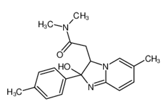 Picture of 2-[2-hydroxy-6-methyl-2-(4-methylphenyl)-3H-imidazo[1,2-a]pyridin-3-yl]-N,N-dimethylacetamide